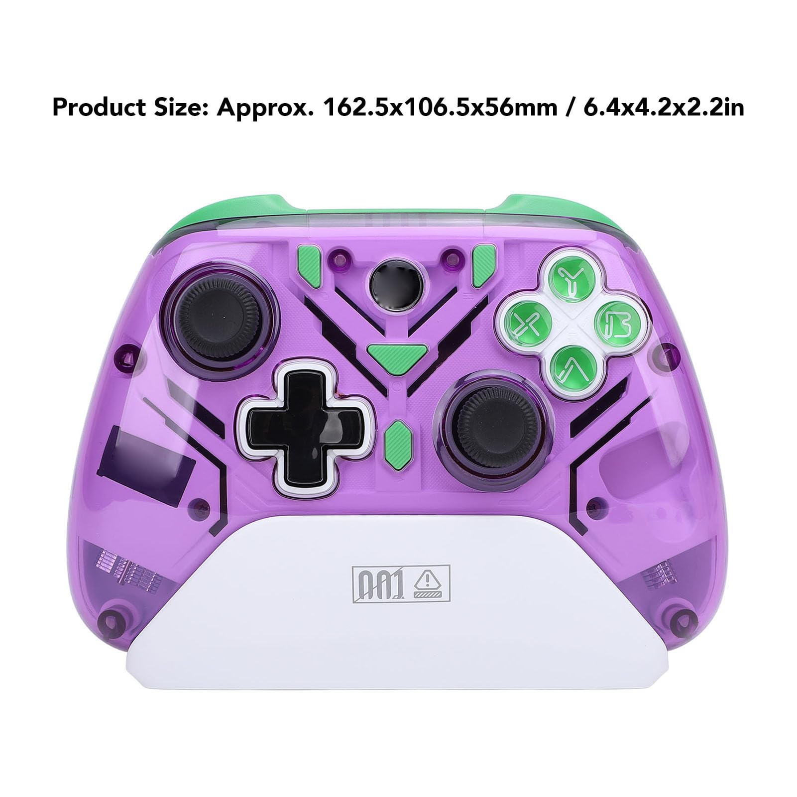 Ejoyous Controlador de Videojuegos, Aplicación Personalizable 2.4G Hall Trigger Controlador de Juegos Inalámbrico Giroscopio de 6 Ejes con Base de Carga Inteligente para Regalos de Cumpleaños (#12)