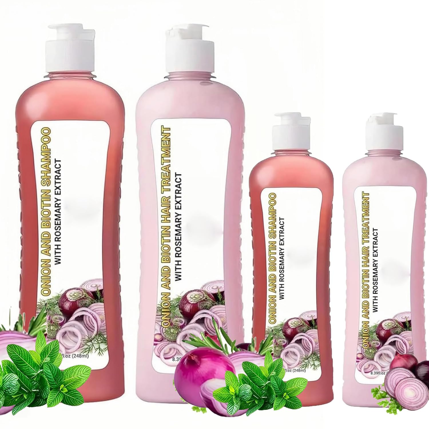 Onion Biotin and Rosemary Shampoo, Soft Hair & Shine for Hair Growth, Hair Loss and Thinning Hair (2 Set)