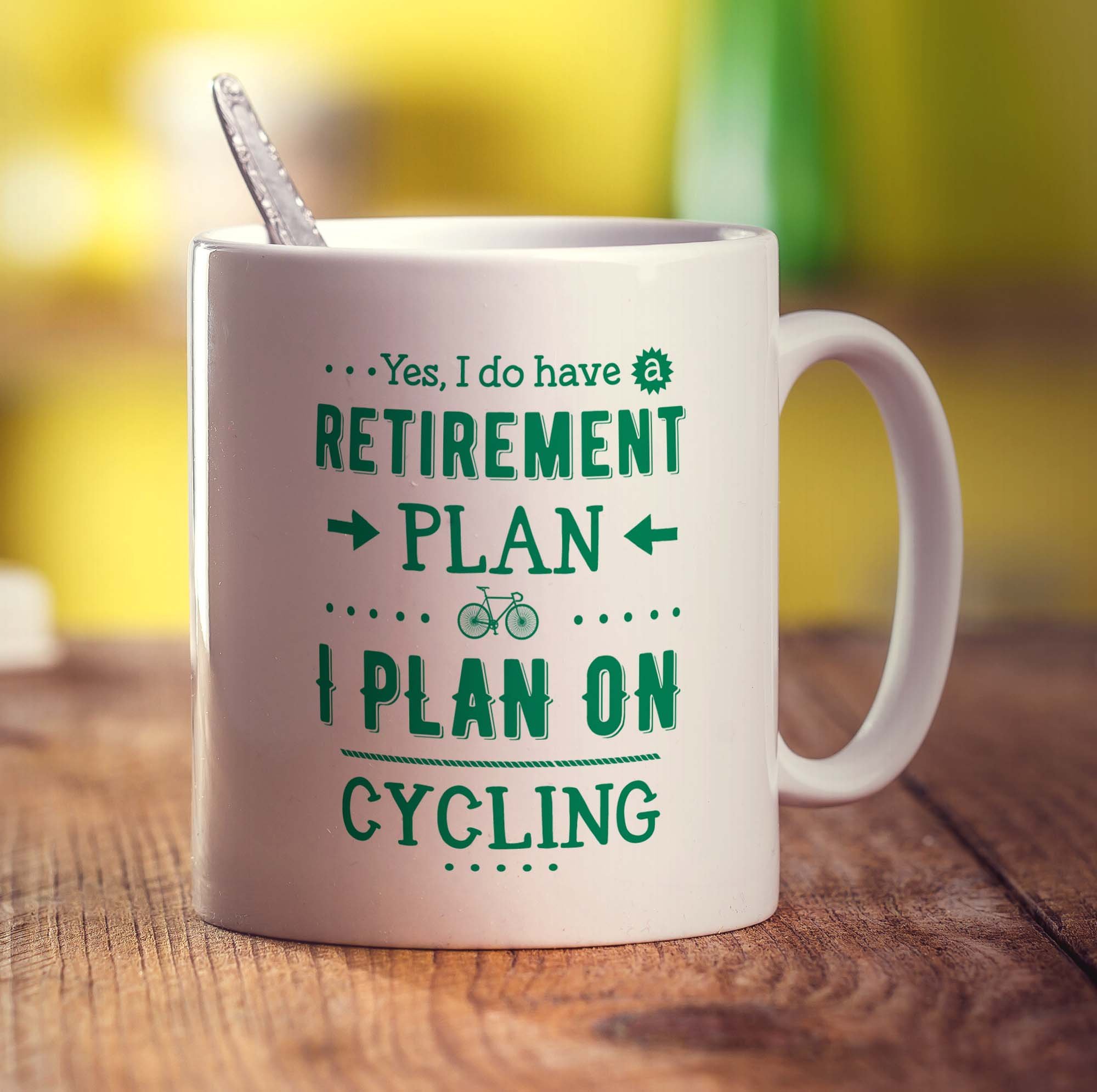 Printster White Yes, I Do Have A Retirement Plan, I Plan On Cycling Mug - 11Oz Ceramic Cup
