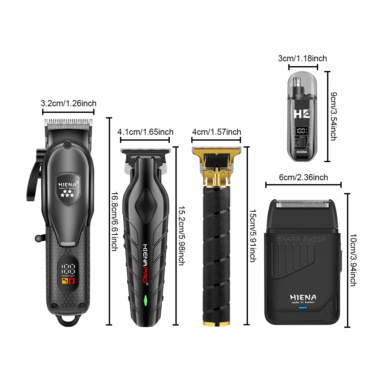 Cordless Hair Clippers for Men, Hair/Beard Trimmer Hair Cutting Kit