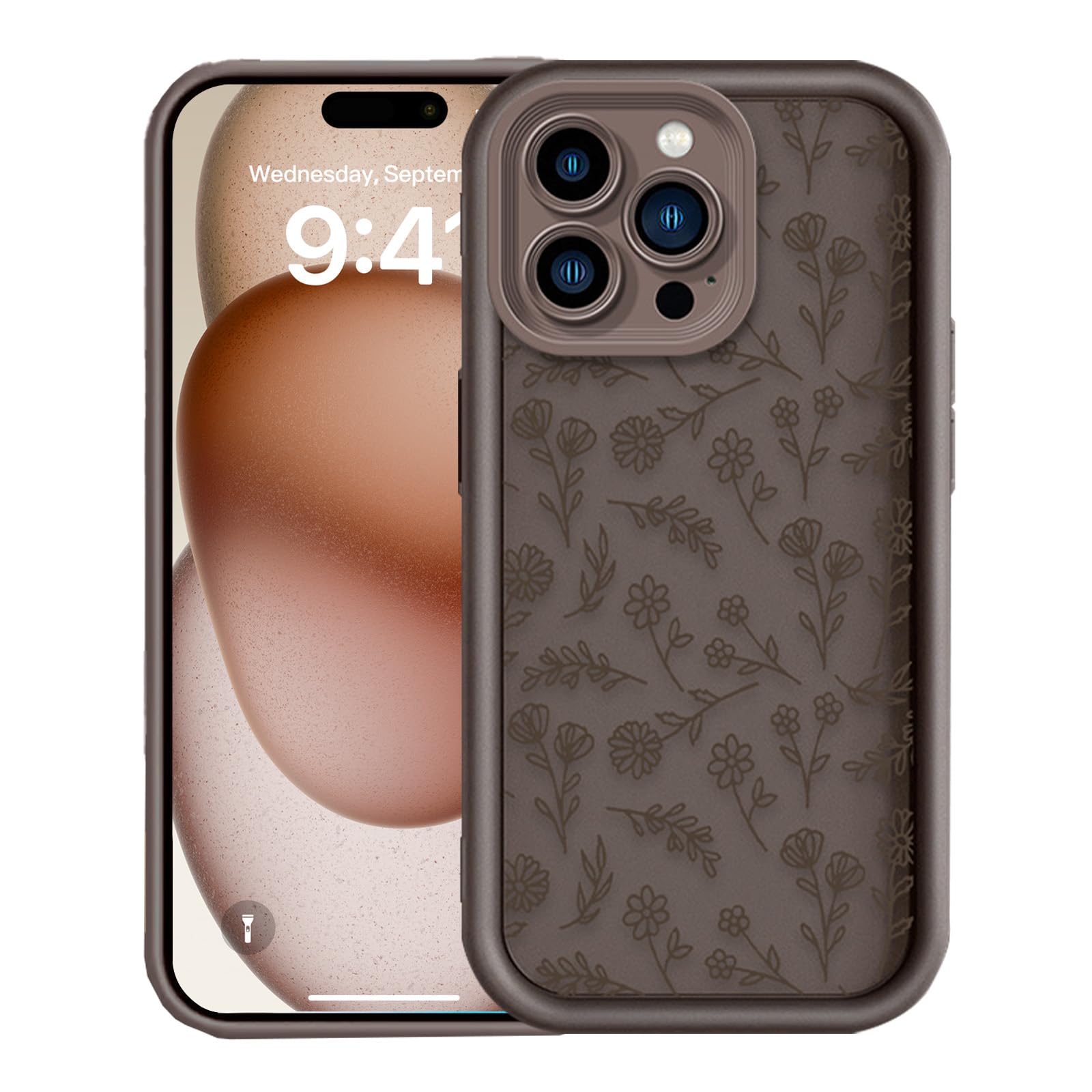Handyhülle Für IPhone 16 Plus – Blumen-Muster TPU, Stoßfest & Kamerafreundlich