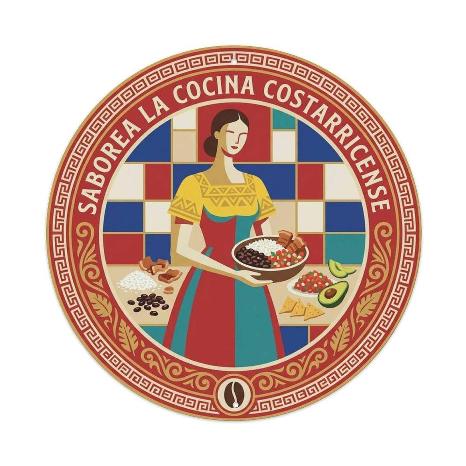 Celebrate Costa Rica Cuisine Taste Chifrijo Metal Tin Sign