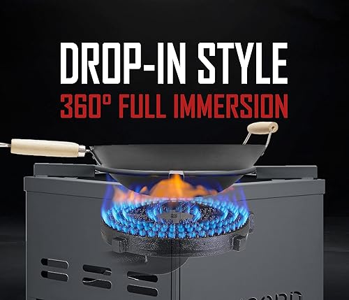 Miniatura 2 de Concord Quemador profesional de wok de banjo individual con soporte. Edición Wok Drop In Hasta 270,000 BTU. Ideal para elaboración casera, wok