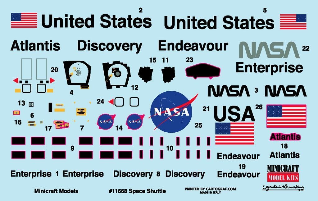 Minicraft NASA Shuttle Building Kit, 1/144 Scale