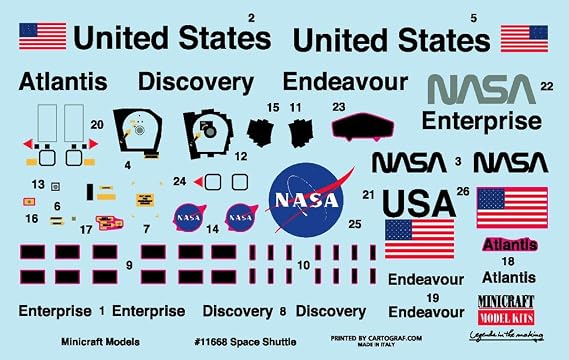 Minicraft NASA Shuttle Building Kit, 1/144 Scale
