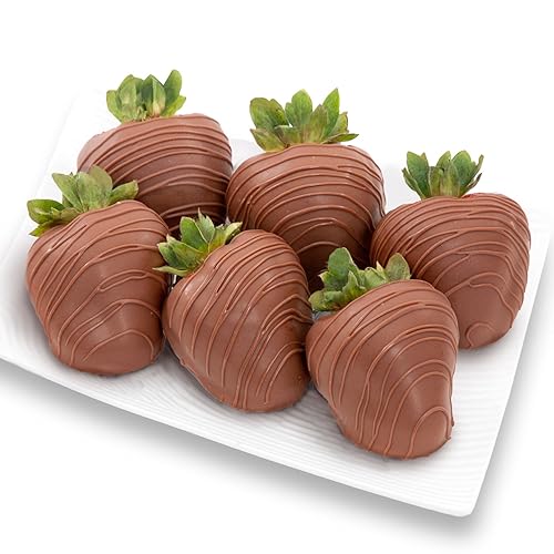 Golden State Fruit Fresas bañadas en chocolate, 6piezas, Magical Milk