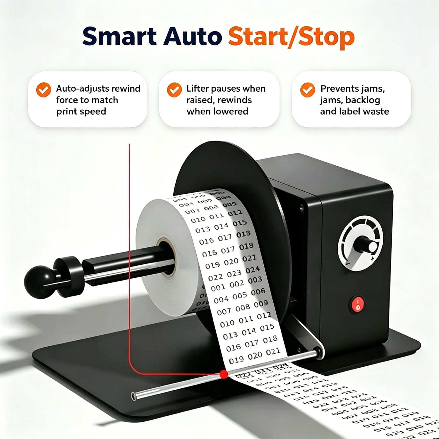 Automatic Label Rewinder Machine Industrial Label Winding Machine