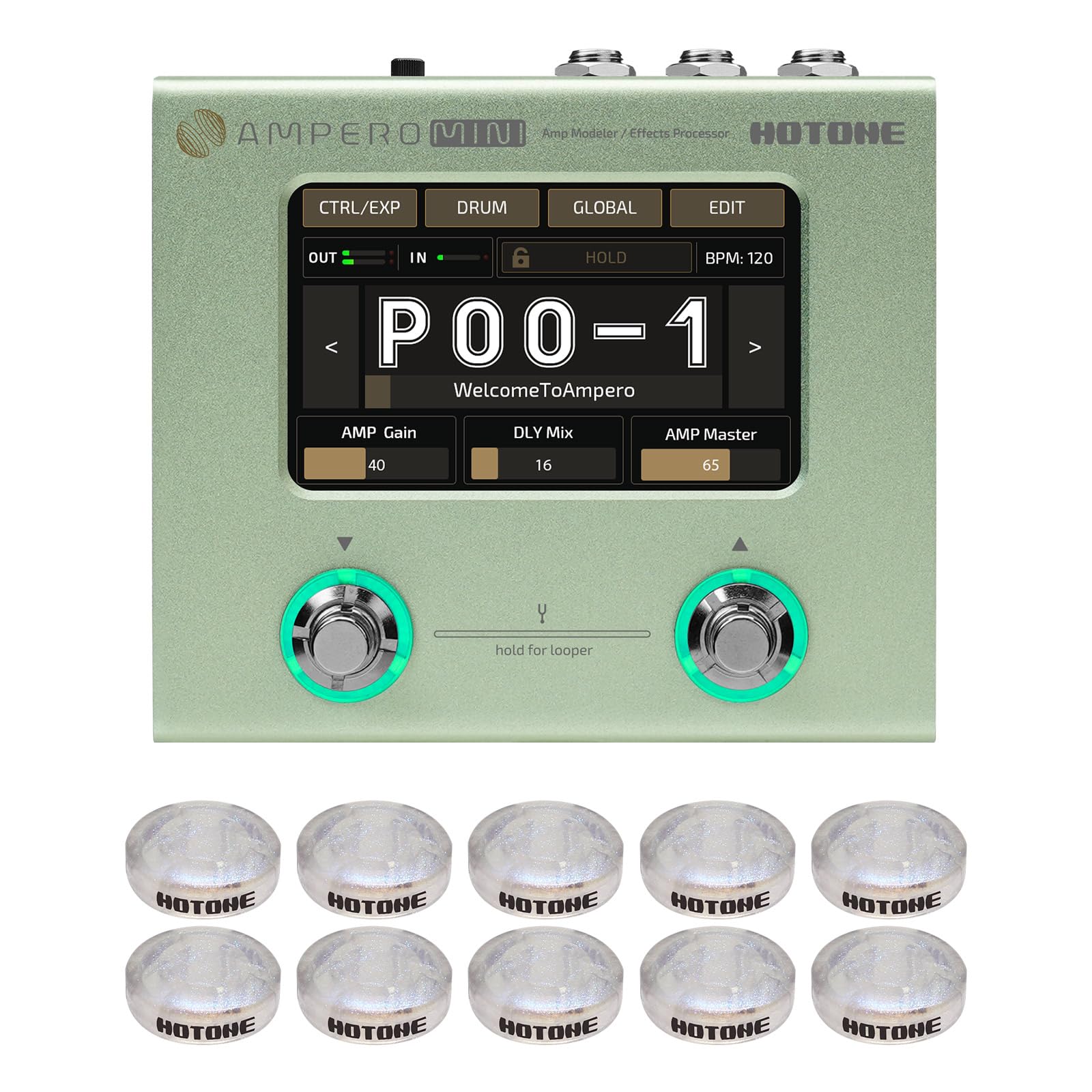 Amazon.com: HOTONE Multi Effects Processor Pedal Guitar Bass Amp HOTONE ampero mini+FOOTSWITCH