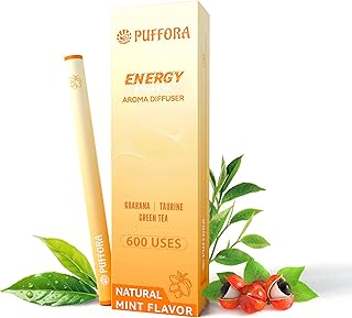Bolígrafo Difusor de Energía, Extractos de Guaraná, Té Verde y Taurina, Vitamina B12 y B6, Apoyo para Impulso de Energía y Concentración, Relajación Corporal, Alternativa Natural - 600 Usos