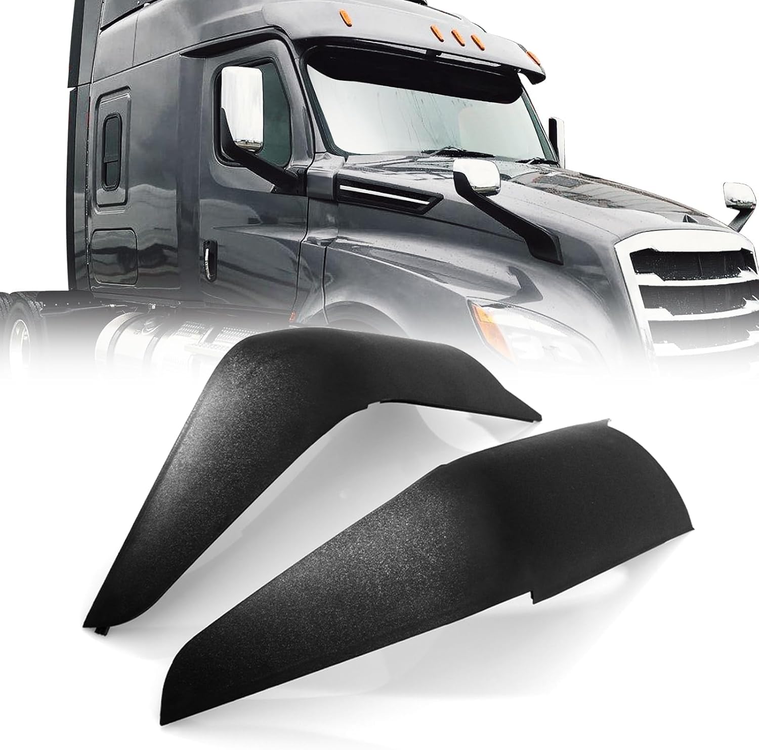 Door Mirror Arm Cover for Freightliner Cascadia 2018-2023 New Cascadia Semi Trucks Accessories Driver & Passenger Side (A Pair)