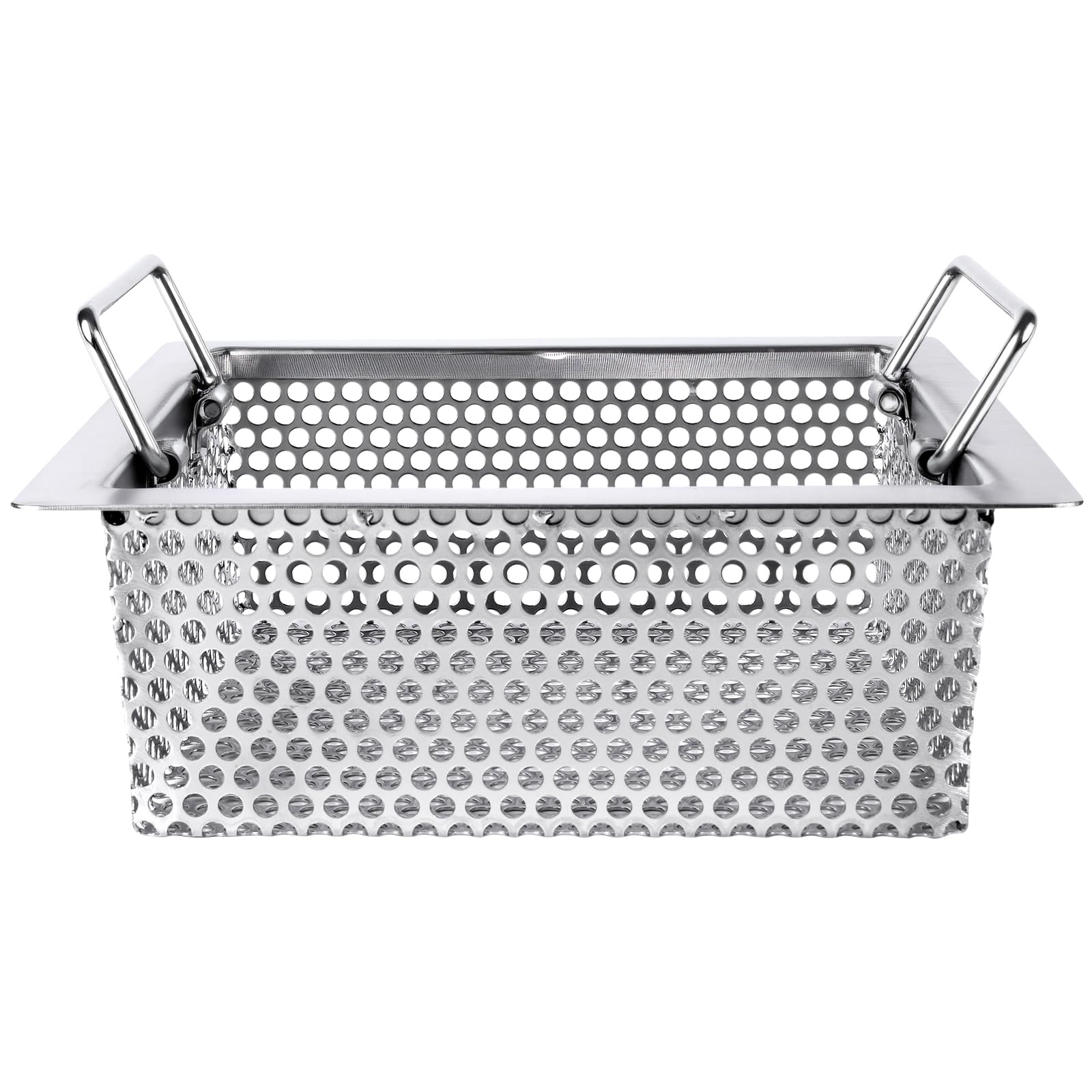 Sitko do odpływu podłogowego ze stali nierdzewnej 304, kosz z podwójnym uchwytem, 1,0 mm, 8-5/20 szer. x 20 cm dł. x 3 cm wys. sitko do zlewu podłogowego, super duży filtr odpływowy podłogowy