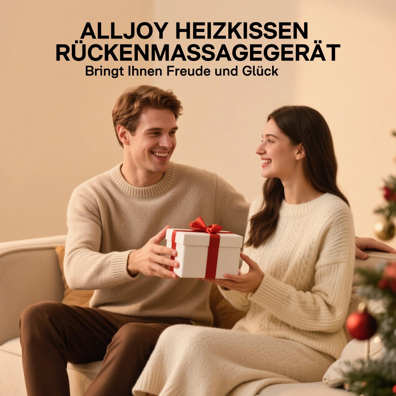 ALLJOY 170CM Wärmegürtel Rücken Heizkissen Massagegerät, Heizkissen mit Abschaltautomatik, Wärmekissen für Rücken mit 3 Wärmestufen 5 Vibrationsmassage, Geschenke für Frauen Männer (mit Kabel)