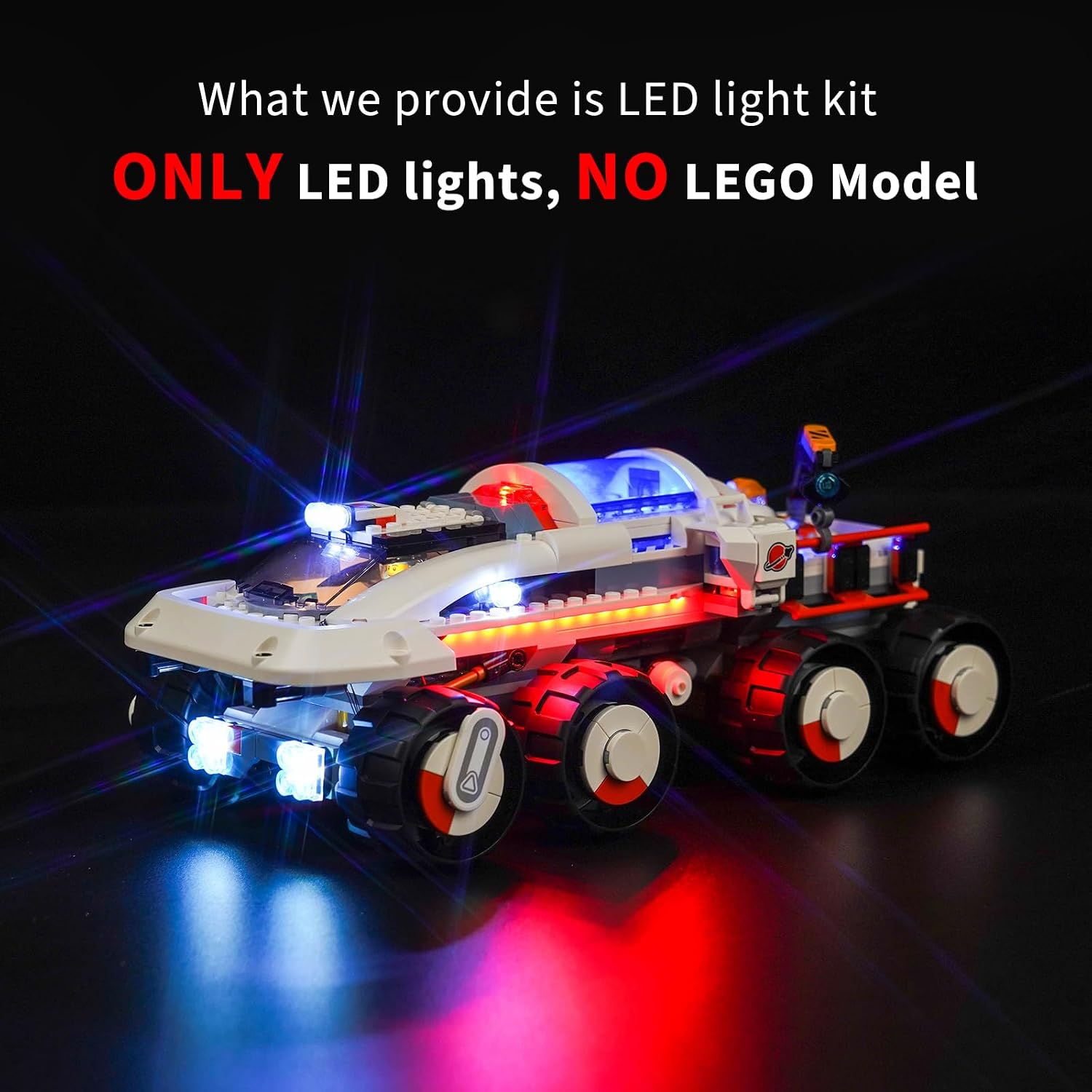 LED Light Kit for 60432 Command Rover and Crane Loader Outer Space, Light Kit ONLY, Model NOT Included (Standard)