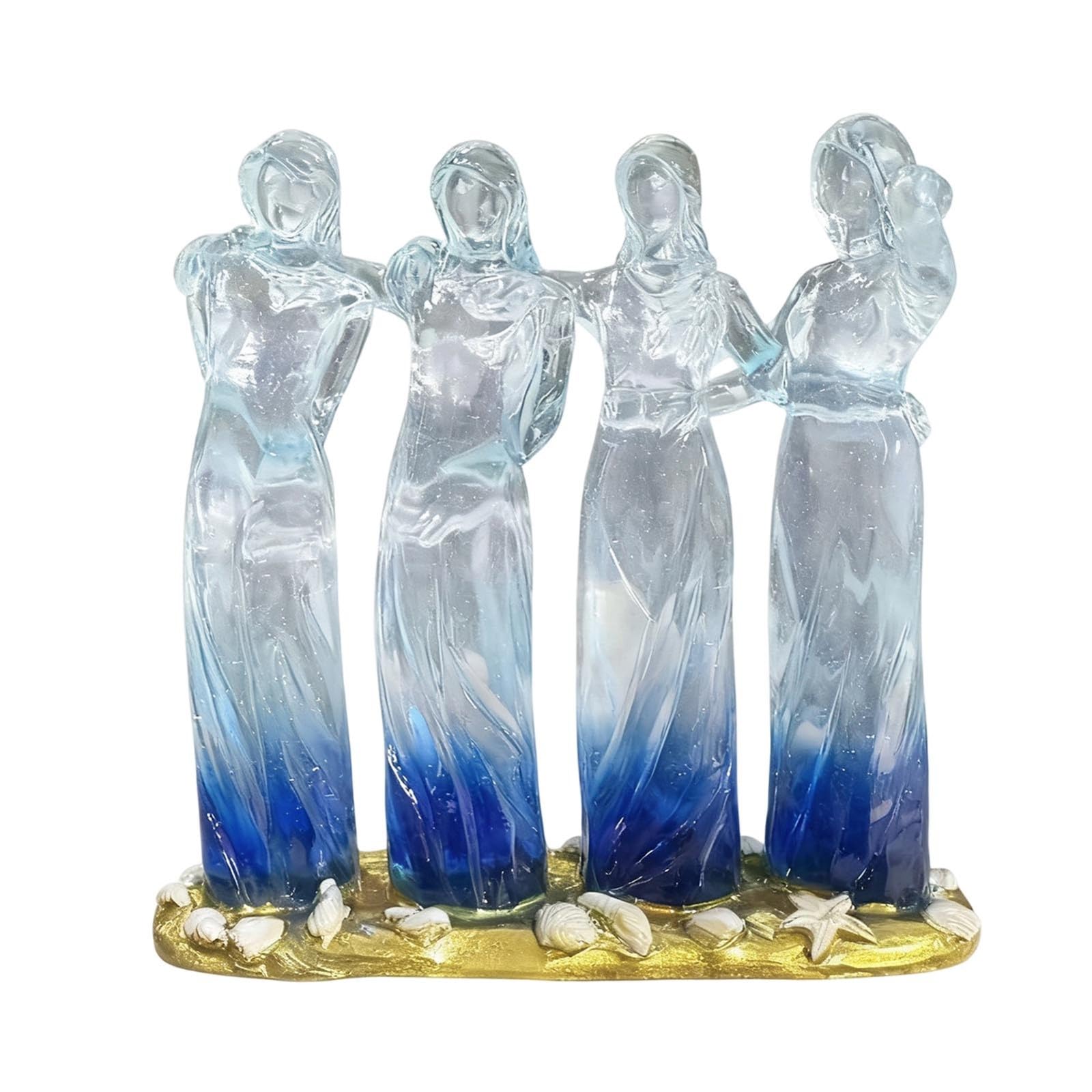 Sculpture sœur amitiés le cadeau d'anniversaire idéal pour femme ornement bleu