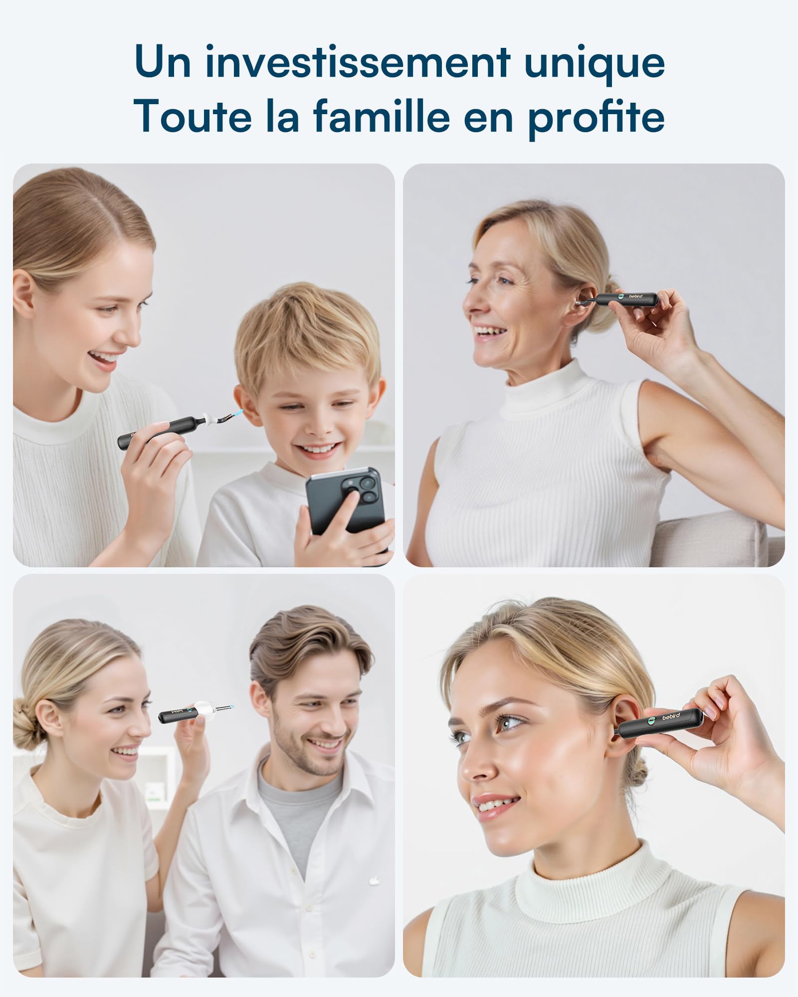 Otoscope Numérique HD 1920P avec Caméra Flexible et Pince pour Nettoyage d'Oreille