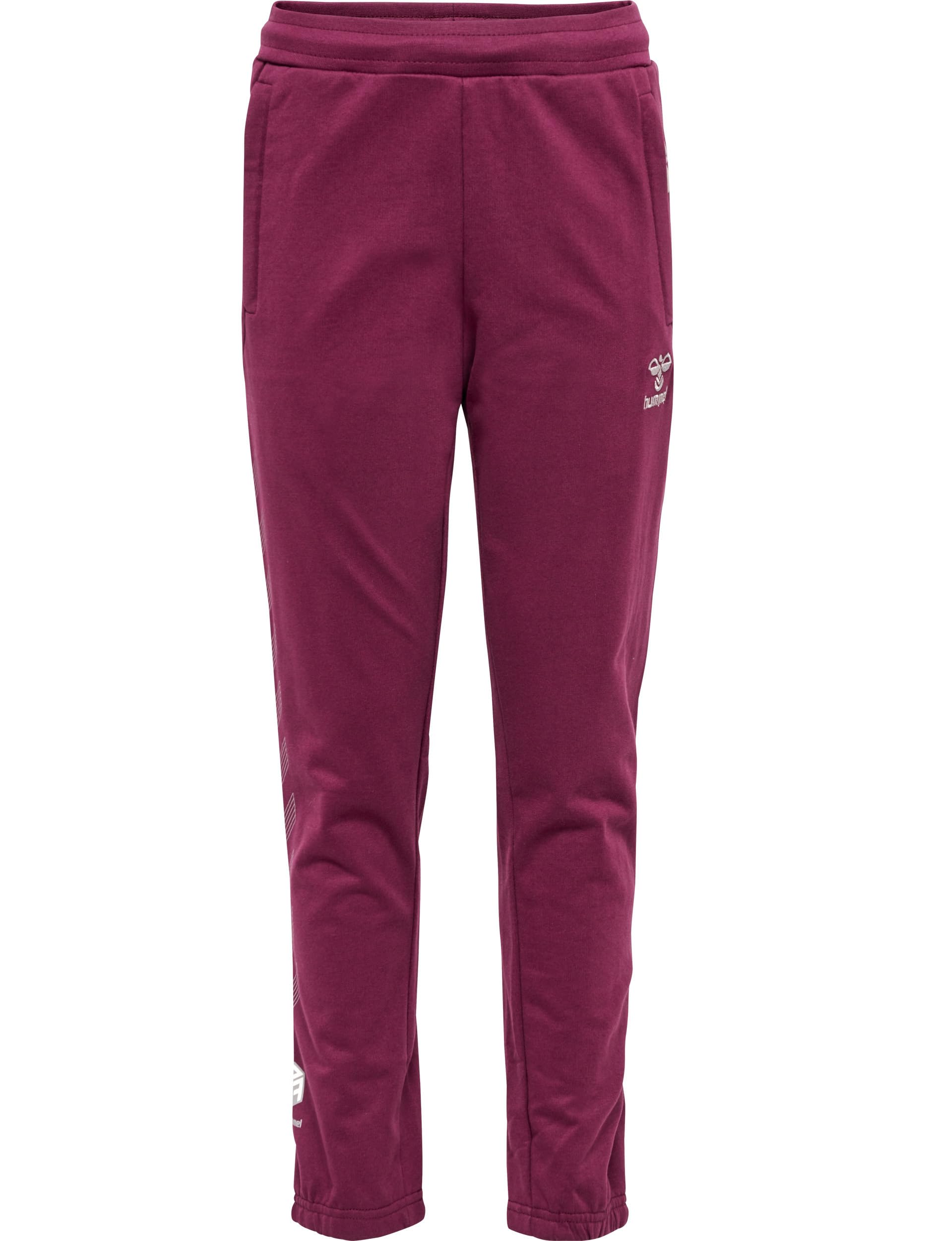 hummel hmlMOVE Grid Cotton Pants Kids Grape Wine