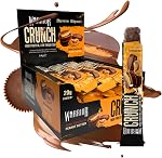 Warrior Crunch - High Protein Bars - 20g Protein Each Bar - Low Carb, Low Sugar Snack - 12 Pack x 64g - Dark Chocolate Peanut Butter