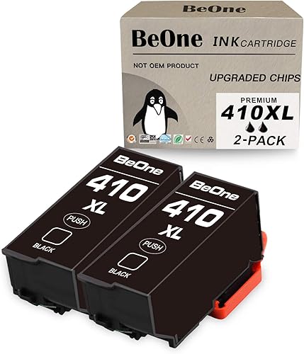 BeOne Remanufactured Ink Cartridges Replacement for Epson 410XL 410 XL T410 T410XL to Use with Expression XP-7100 XP-830 XP-640 XP-630 XP-530 XP-635