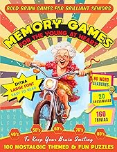 Sponsored Ad - Memory Games for the Young at Heart: A Jumbo Large Print Puzzle Book with 218 Pages of Nostalgic Word Searches, Trivia and Memory Boosting Fun for Seniors