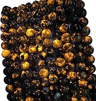 Vista 12 de 45 piezas de cuentas de jade birmano de piedra natural de 5⁄16 pulgadas (8 mm) para hacer joyería, pulseras de cristal de bricolaje