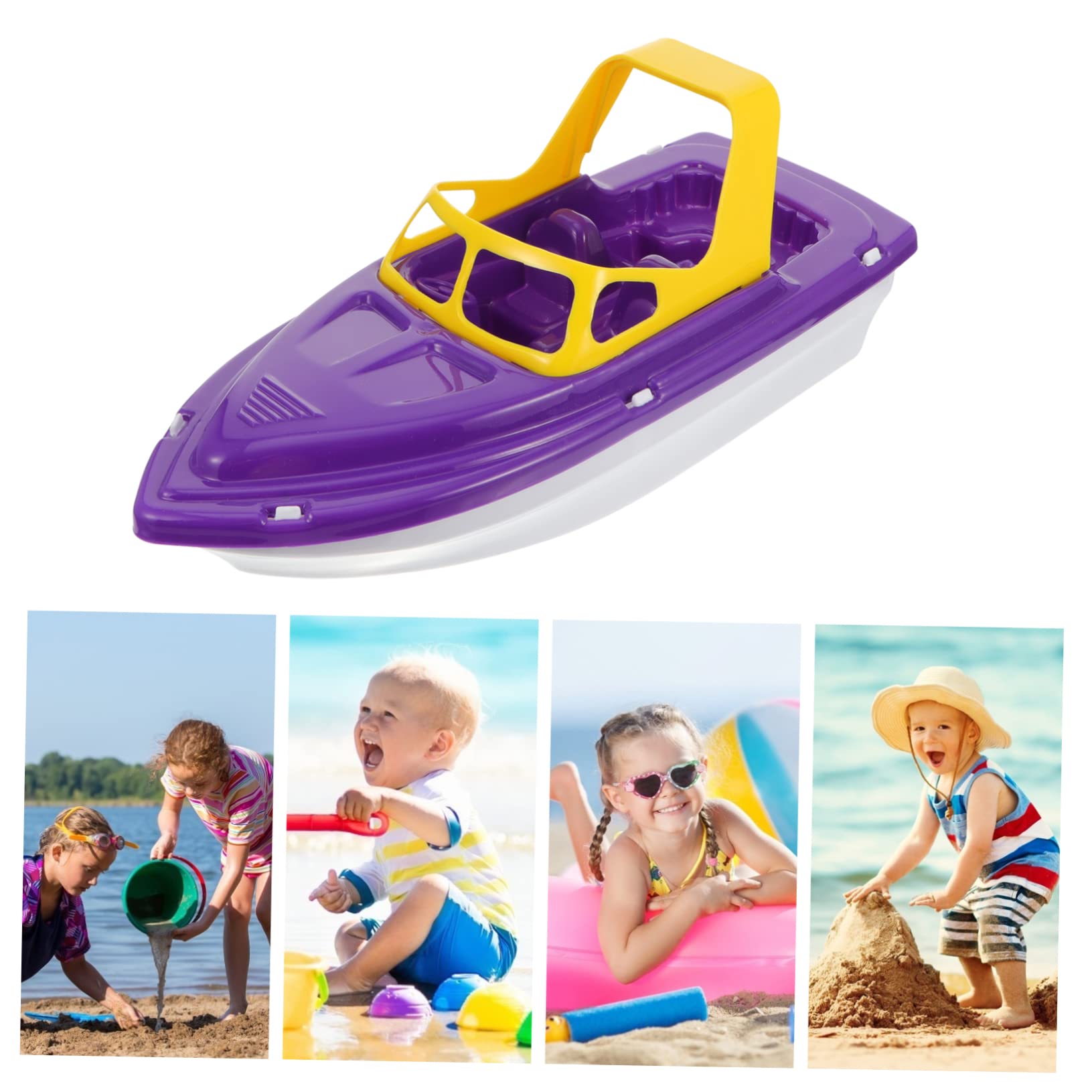 iplusmile 3 Piezas Juguete Bañera Infantil Barco Plástico Seguro para Niñas de Acuático para Playa y Piscina