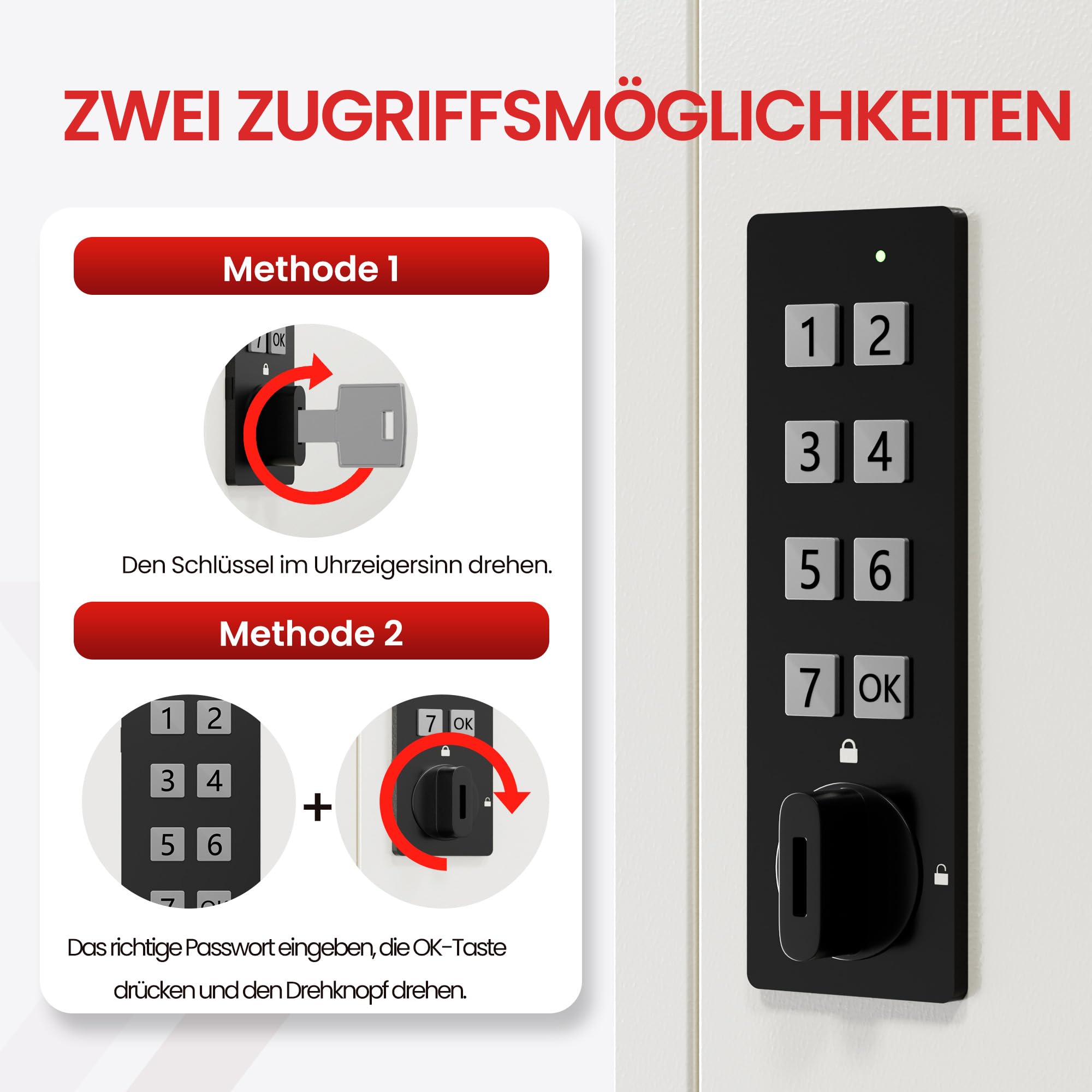 Grimtron Elektronischer Schlüsselschrank Zahlencode für 40 Schlüssel - Wandmontage Schlüsselbox Beige - Privat/Öffentlich/Anti-Peep Modus - Ideales Muttertagsgeschenk