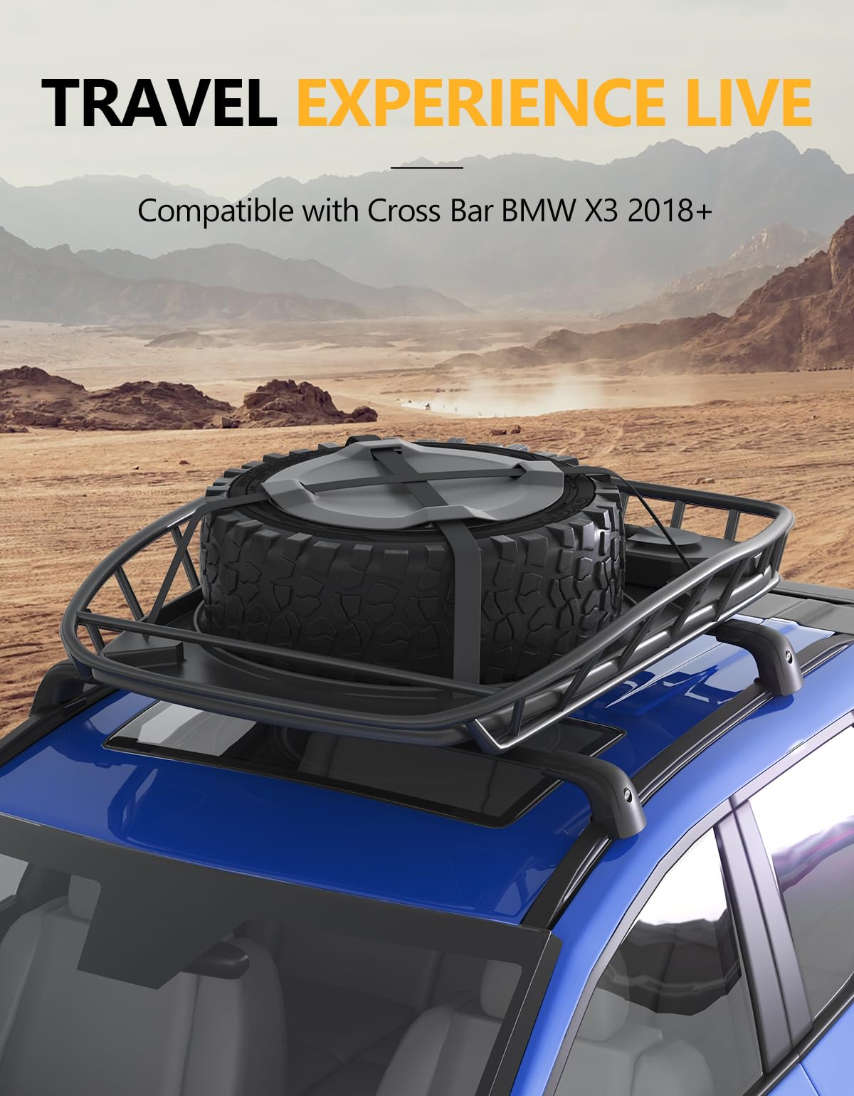 Amazon.com: Tuyoung 300lbs Lockable Roof Rack Cross Bars