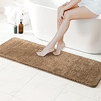 Vista 87 de MIULEE Alfombras de baño naranjas en forma de U, de microfibra suave y absorbente, antideslizantes, de secado rápido, esponjosas, para base