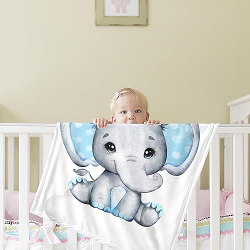 Miniatura 4 de Manta de bebé personalizada con nombre, mantas de bebé de elefante personalizadas para niñas, regalos de bebé, productos para bebés, mantas súper