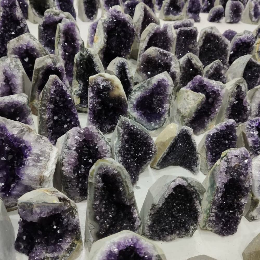 Espécimen de Amatista de Base de Cuarzo de Cristal de geoda de racimo de Amatista Grande en Bruto de Cristal Natural (Size : 300g) DINZHHENGYIN(400g)