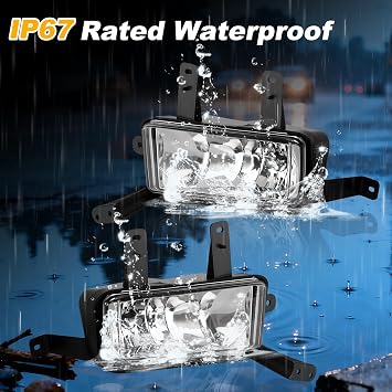 Shocklight Fog Lights Fit For 2015-2020 Chevy Suburban/Tahoe 2015-2020 GMC Yukon XL Front Bumper Lamp
