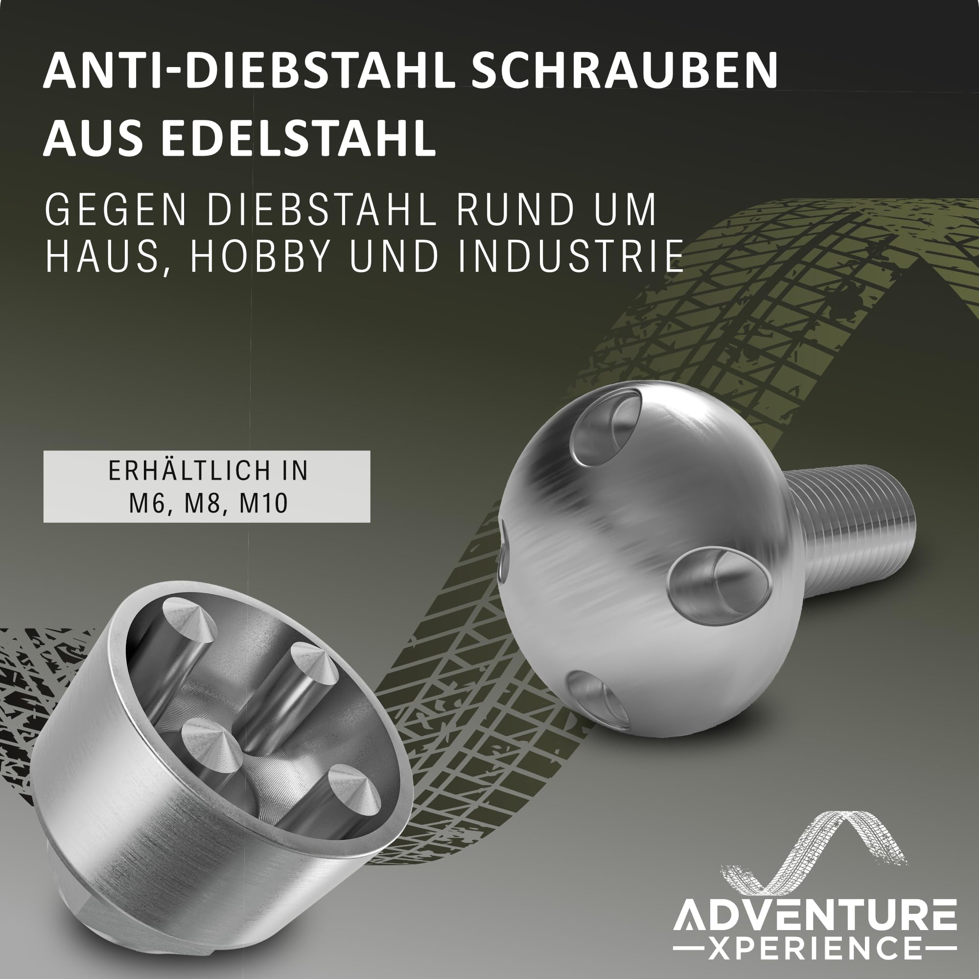 Diebstahlsicherungsschrauben Edelstahl 304 - Dreieckskopf M6 M8 M10