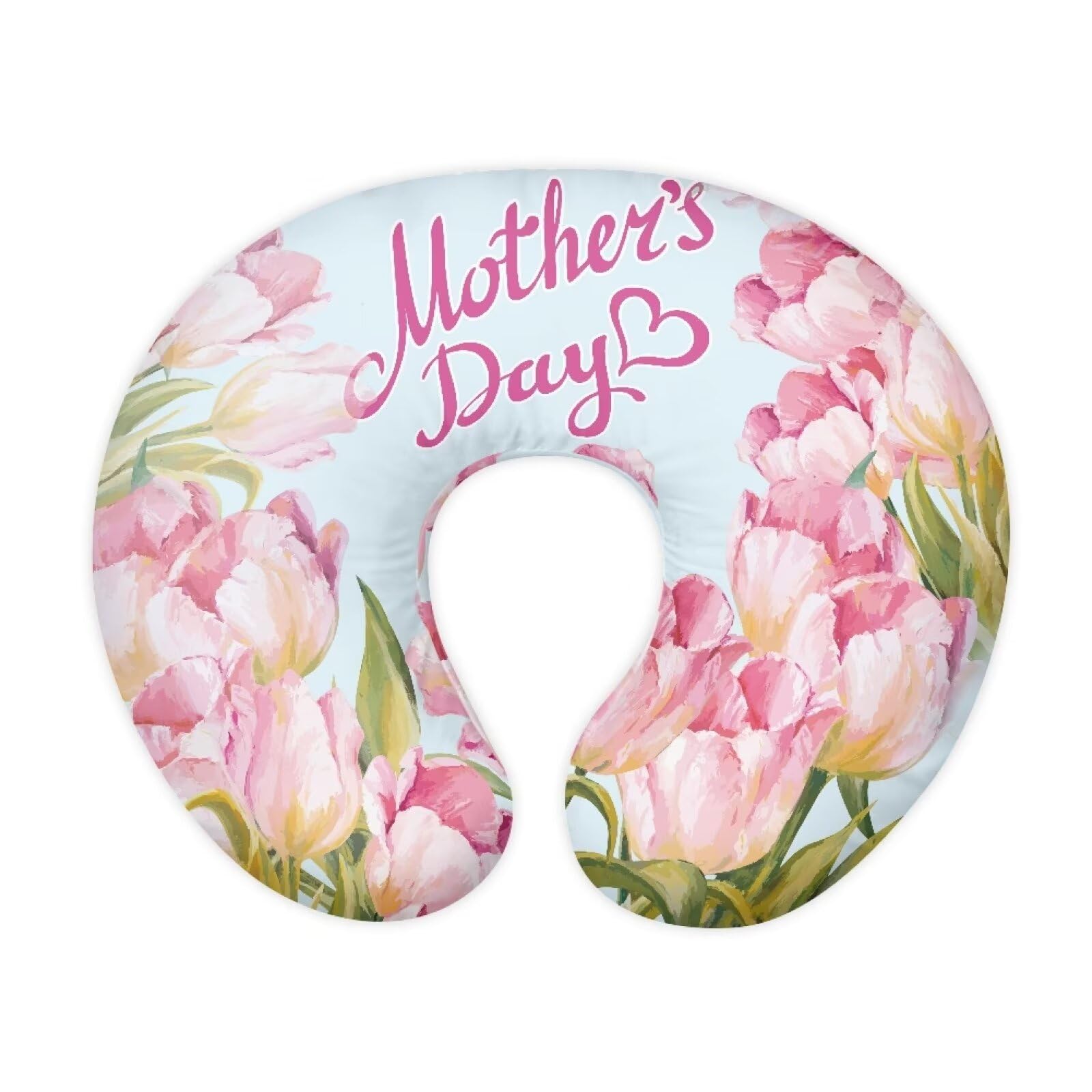 Nopersonality Tulip Nursing Pillow Cover Soft Neutral Breastfeeding Pillow Slipcover for Infant, Durable Removable Nursing Pillow Case for Baby Boy Girl