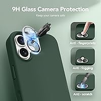 Vista 1265 de GONEZ Funda de silicona para iPhone 15 Pro Max, compatible con Magsafe, protector de cámara + protector de pantalla, forro de microfibra suave Negro