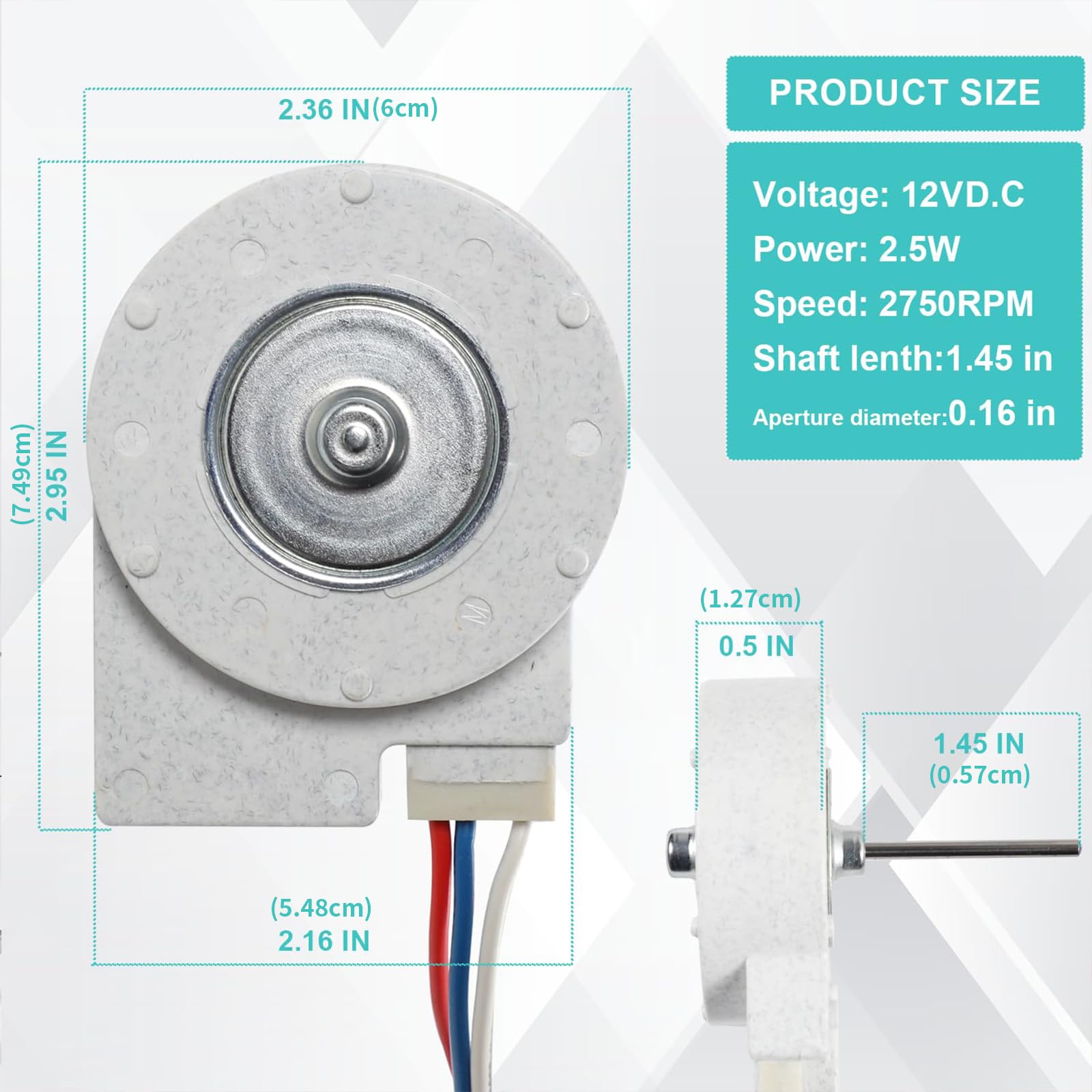 W11109595 Kühlschrank Lüftermotor Baugruppe, Kühlung, für 4534628