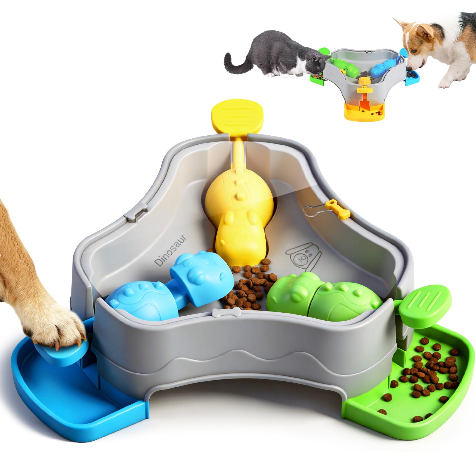 Dog Puzzle Toy,Interactive Dog toys Slow Feeder, Slow Feeder for IQ Training and Entertainment for All Breeds.Mental Stimulation Toy for Dog,Cats and Dogs Love