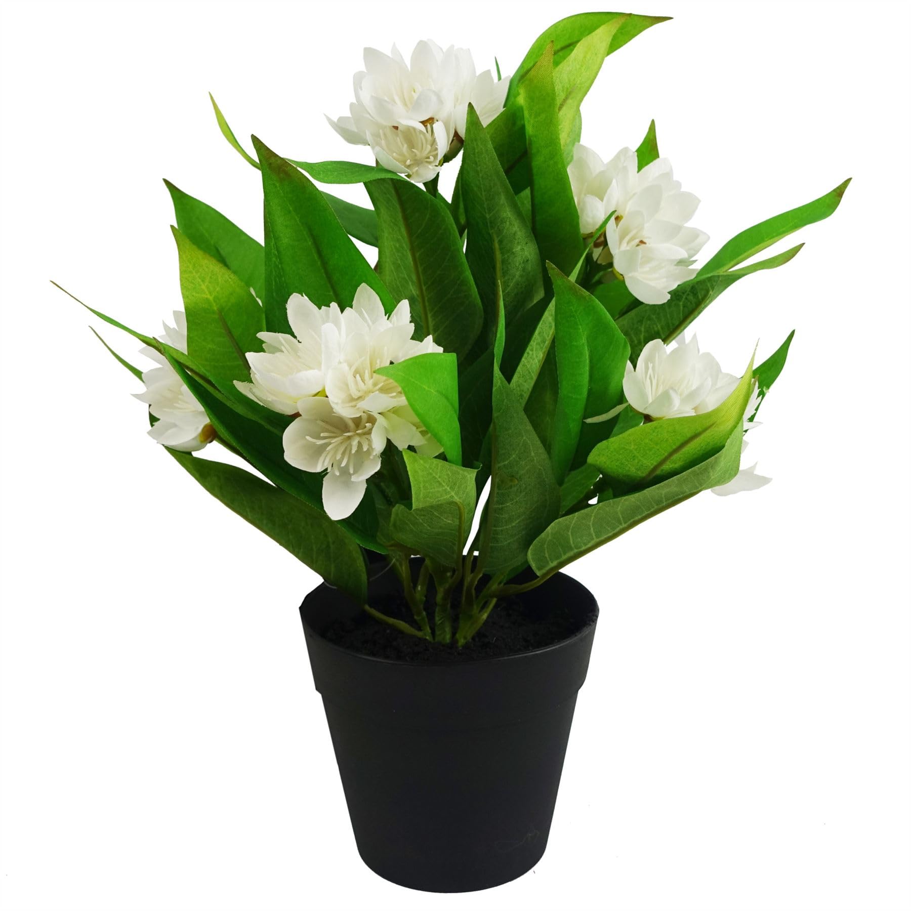 Leaf Artificial Freesia Flowering Houseplant Potted Plants Realistic, 18cm