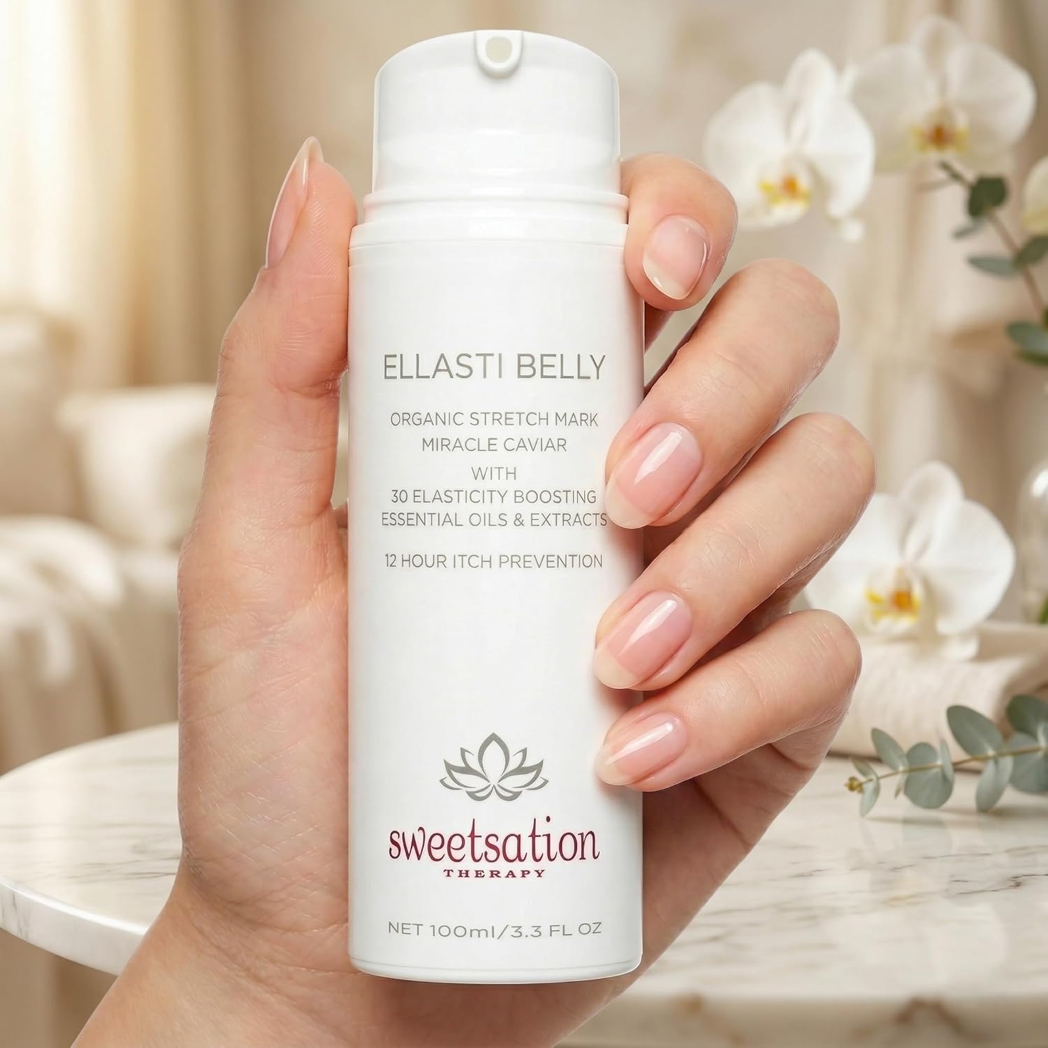 Ellasti Belly Organic Stretch Mark Miracle Caviar, 3.3oz Prevent stretch marks during pregnancy. Boost skin elasticity.