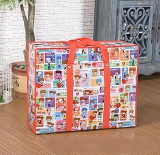 شنطة تخزين ملابس بتصميم سميك للغاية غير محبوكة محمولة وقابلة للطي سفر مقاومة للماء امتعة مقاس 60 سم × 45 - متعددة الالوان مادة صناعية