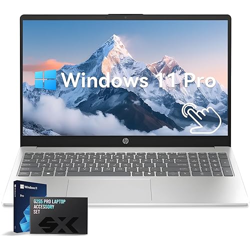 HP 15.6" Touchscreen Laptop, Intel Core i7-1355U(10 cores, Up to 5.0GHz), 32GB RAM, 1TB SSD, FHD Display, Win 11 Pro, Copilot AI, Webcam, WiFi 6, Bluetooth, w/Accessories for Business & Study