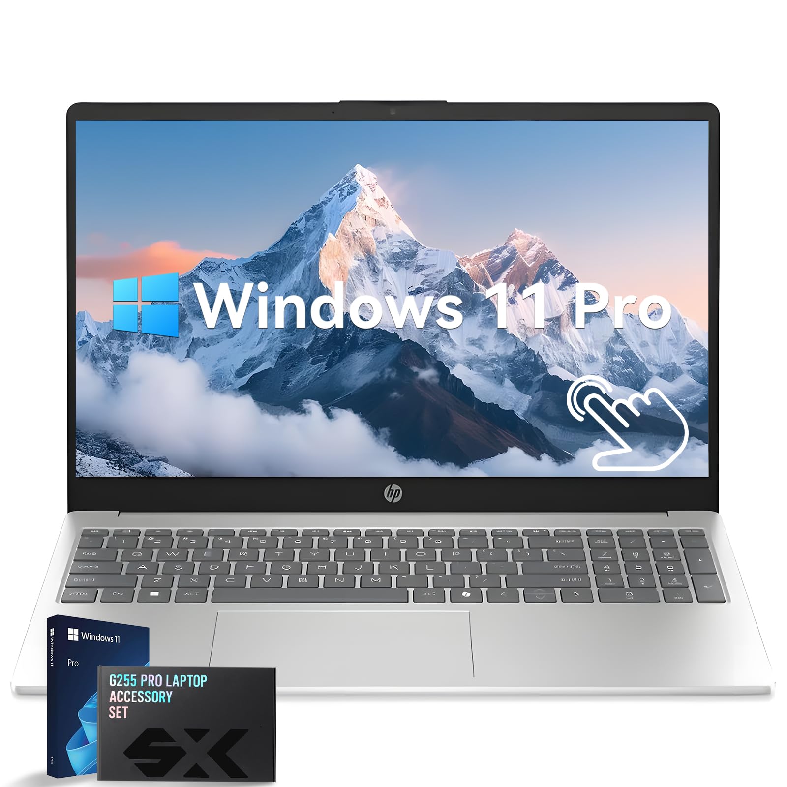 HP 15.6" Touchscreen Laptop, Intel Core i7-1355U(10 cores, Up to 5.0GHz), 64GB RAM, 2TB SSD, FHD Display, Win 11 Pro, Copilot AI, Webcam, WiFi 6, Bluetooth, w/Accessories for Business & Study