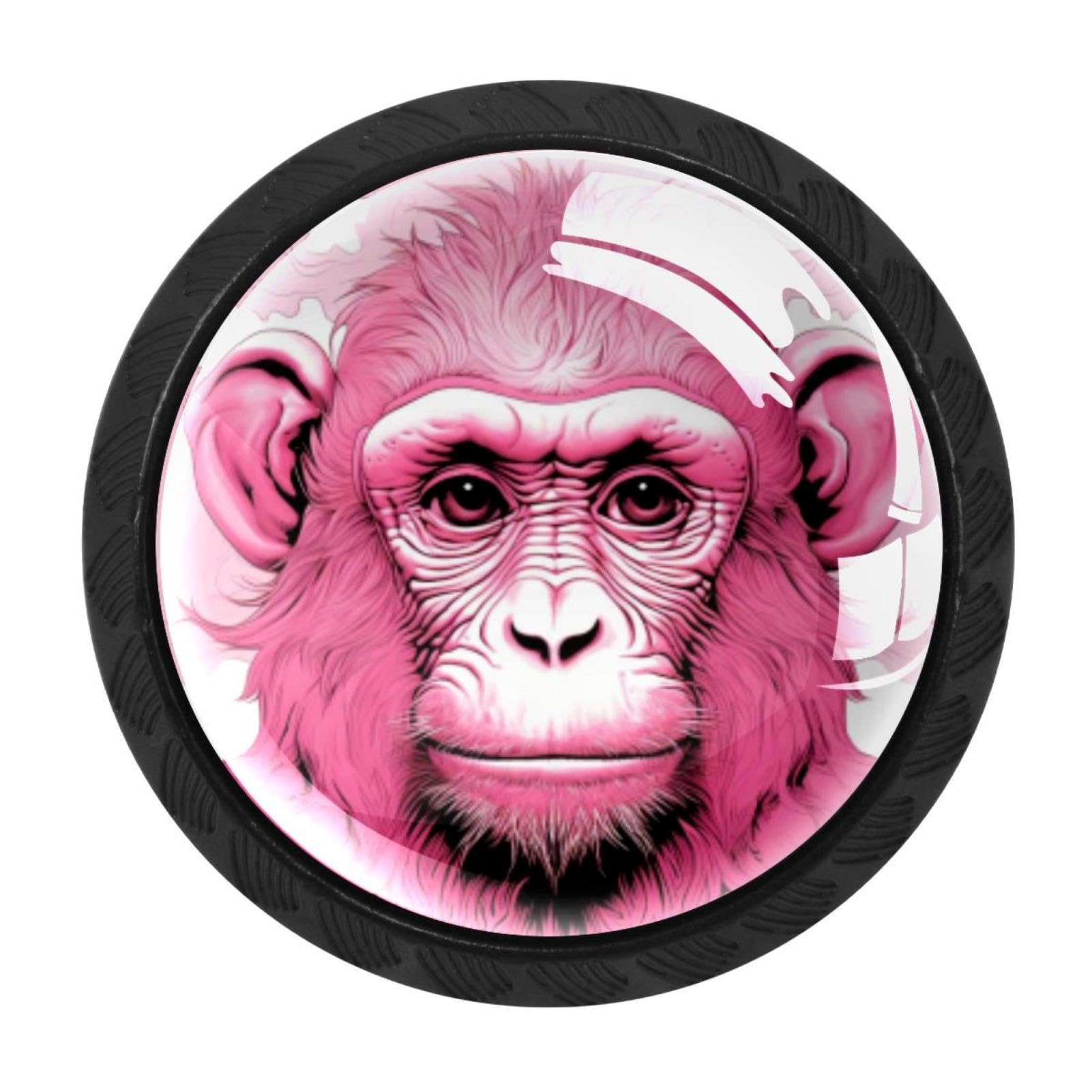 Chenzzzz Multicolored 12 4 Pack Black Pink Monkey Orangutan Cabinet Pulls Kitchen Cabinet Handles Ideal For Cabinet,Drawer,Cupboard And Wardrobe