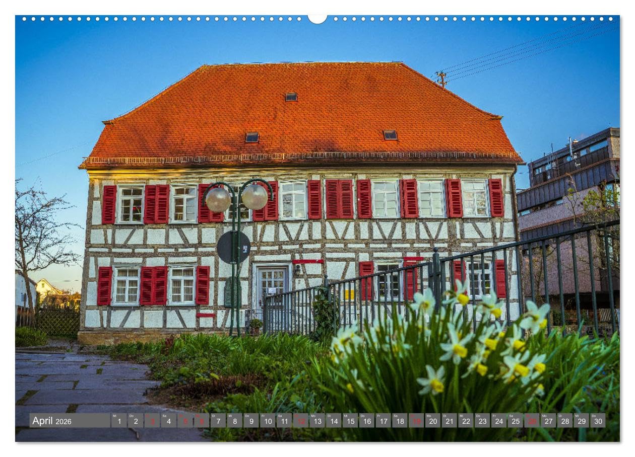 Impressionen aus Leinfelden-Echterdingen 2026 (hochwertiger Premium Wandkalender 2026 DIN A2 quer), Kunstdruck in Hochglanz