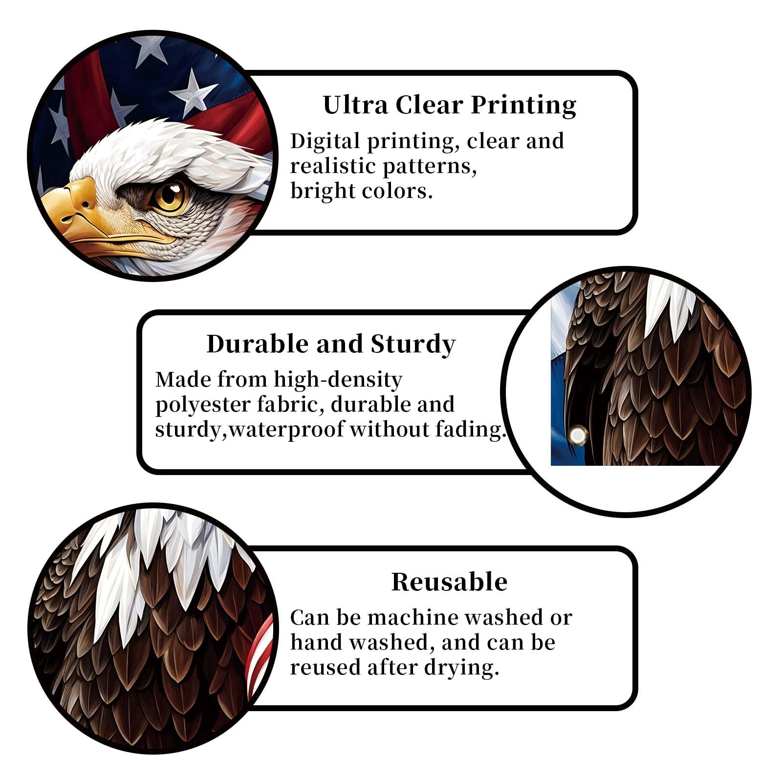 Banner For Garage Door Leyiyi 7x8ft American Flag And Bald Eagle Garage Door Decorations Banner Patriotic 4th Of July Garage Door Banner Cover Independence Day Banner For Memorial Day Veterans Day Party