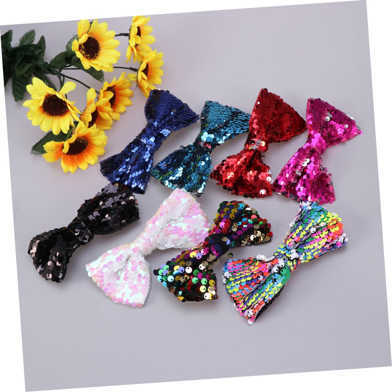 FRCOLOR 32 Pz Lucido Forcina Con Fiocco Capelli Staffe Bowknot Forcina Dei Capelli Con Fiocco Ragazza Forcina Capelli Fermaglio Per Capelli Bambino Cravatta Copricapo