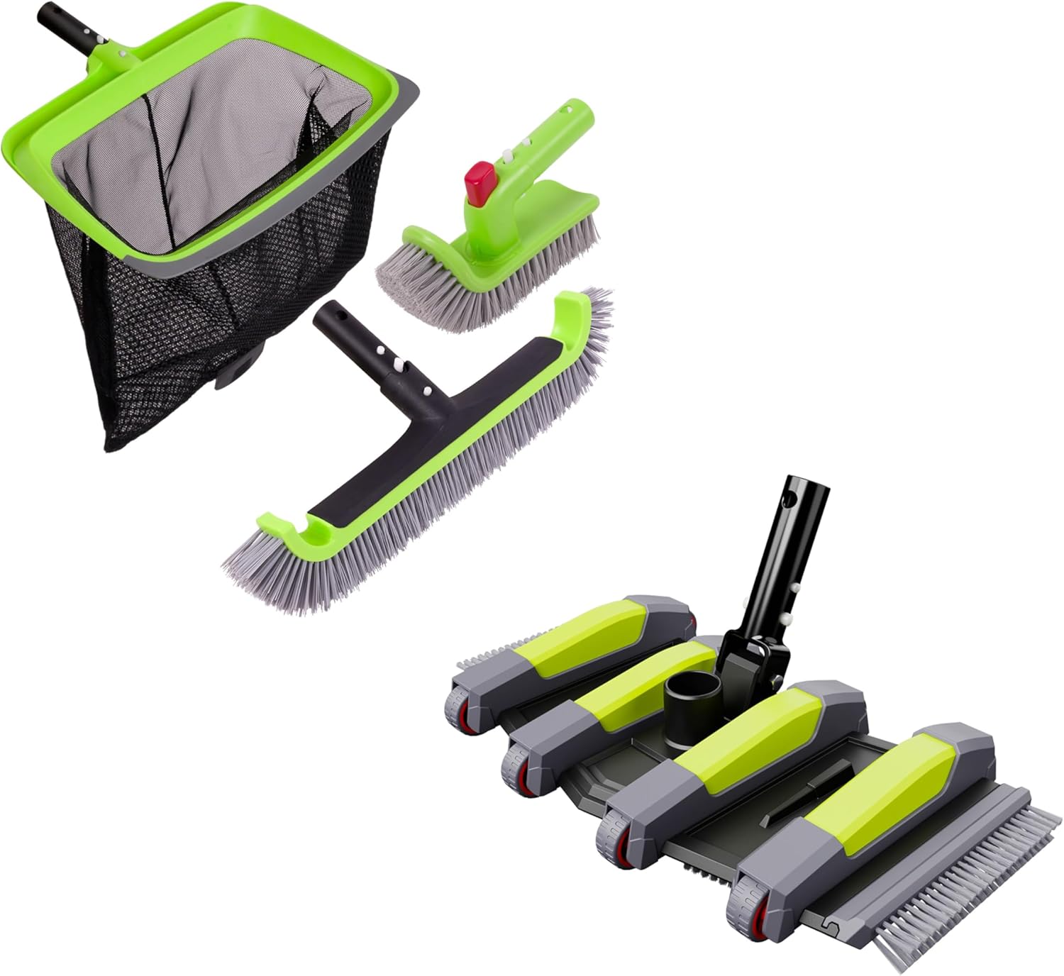 Deluxe Pool Cleaning Kit and Flexible Vacuum Head Patio