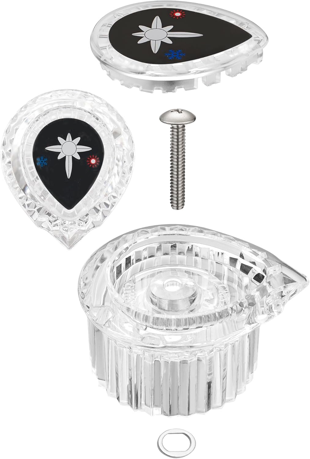 Replacement for Moen Fit Chateau (96797) One-Handle Tub& Shower Knob Handle Kit (Chrome)