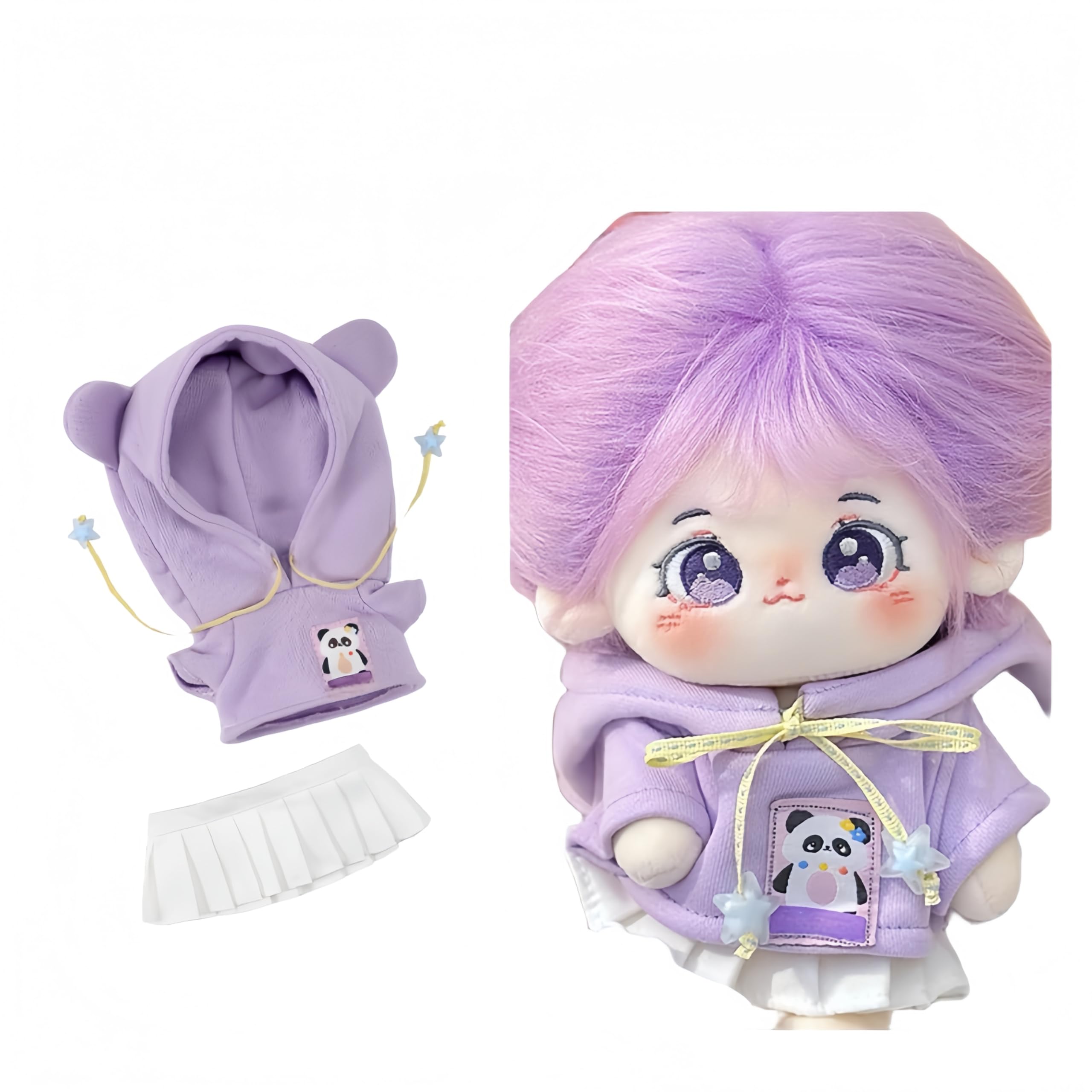 Set di vestiti per bambola di peluche da 20 cm da 8 pollici Carini vestiti per bambola in cotone Molti stili Bambole di peluche morbide imbottite da vestire (Y)