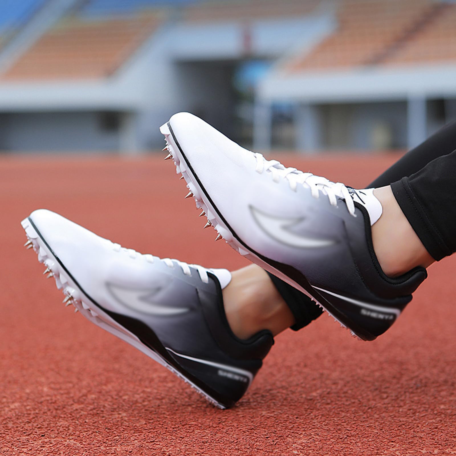Zapatillas para Carreras De Velocidad,Zapatillas De Atletismo con Clavos,Spikes Atletismo Unisex,Zapatos de Atletismo Antideslizantes Juveniles con Clavos y Sprint Hombre Mujer
