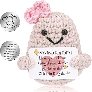 2er Set Gestrickte Pocket Hugs - Brokkoli & Schildkröte Mutmacher Geschenk